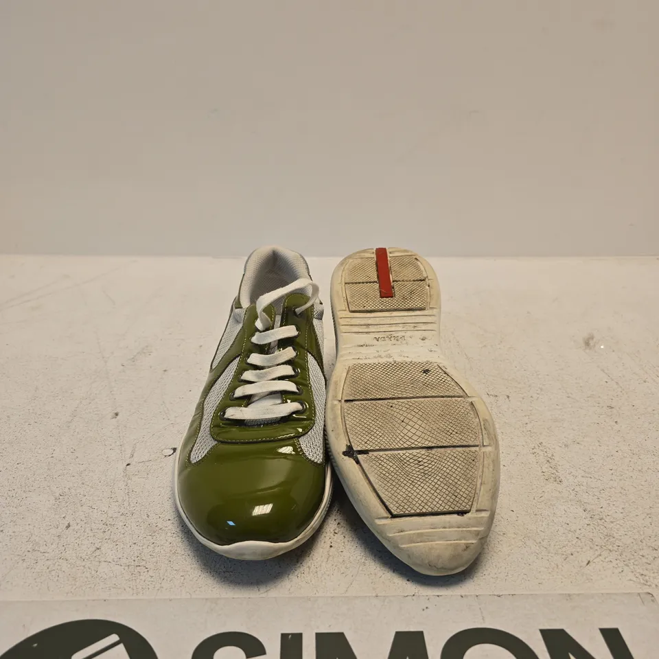 PRADA TRAINERS – UK 10 (MEN'S) – GREEN & GREY