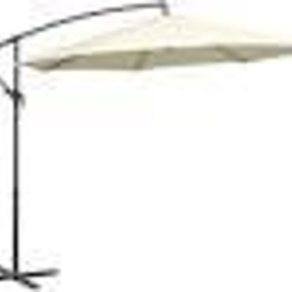 BOXED OUTSUNNY 3M BANANA HANGING PARASOL UMBRELLA GREEN