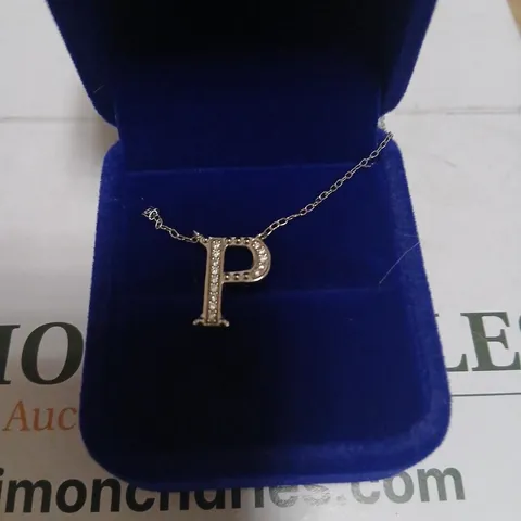 DIAMONIQUE 1.9CT TW INITIAL PENDANT STERLING SILVER