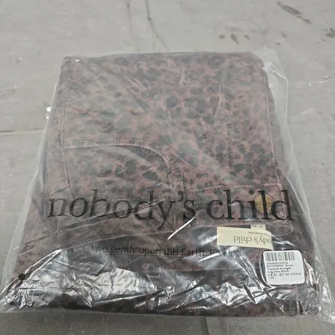 NOBODY'S CHILD BROWN TAPERED STRAIGHT-LEG JEANS – SHORT, UK 8 (EU 36S, US 4S)