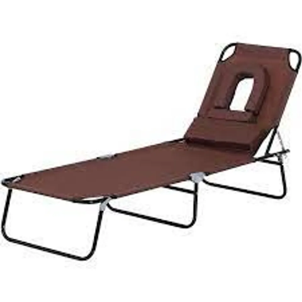 BOXED VANESSA RECLINING SUN LOUNGER WITH CUSHION