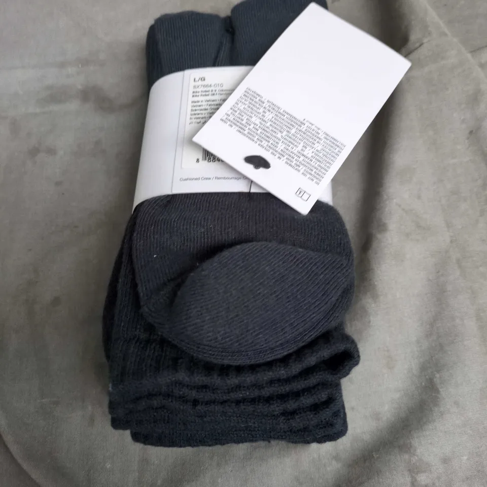 NIKE EVERYDAY CREW SOCKS – BLACK, 3 PACK, UK 8-11 (EUR 42-46)
