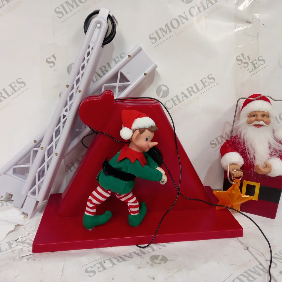 MR CHRISTMAS ANIMATED LIGHT UP CLIMBING CHRISTMAS CRANE