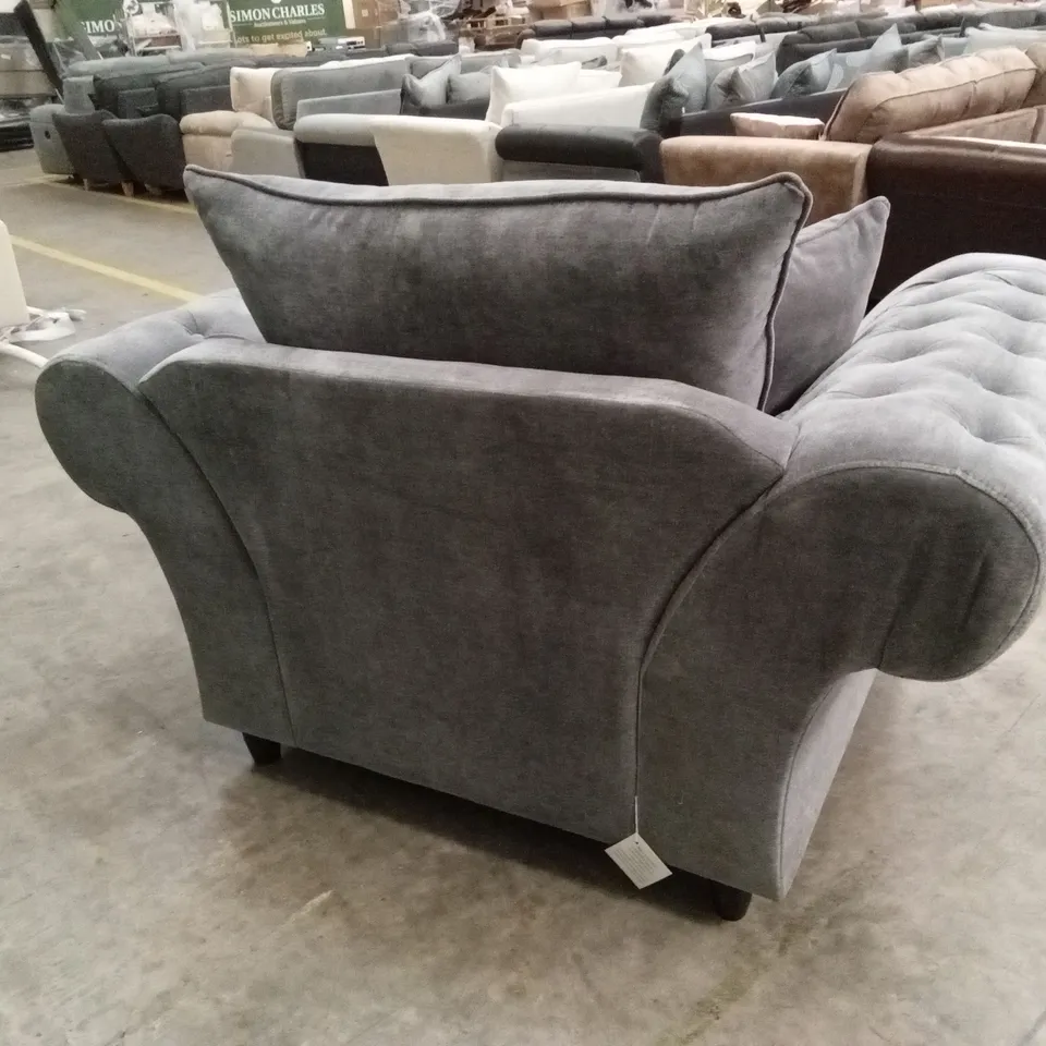 WINDSOR FABRIC ARMCHAIR - GREY RRP £699