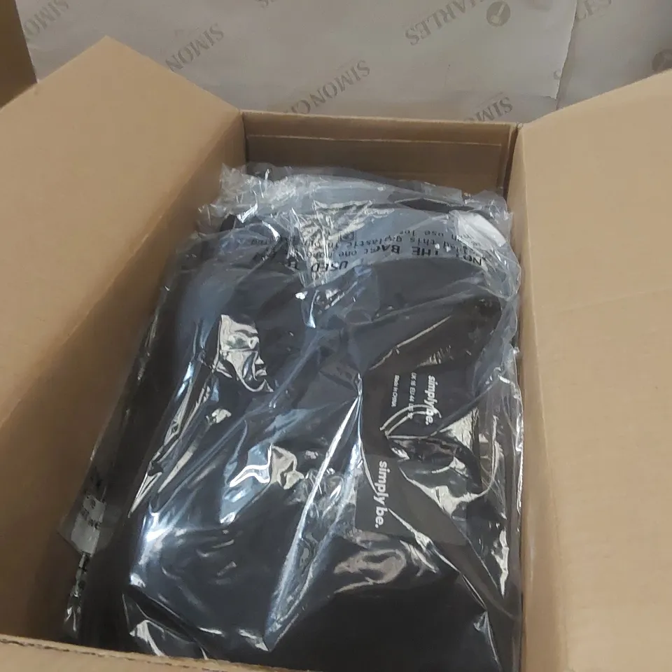 BOX CONTAINING APPROXIMATELY 18x BRAND NEW SIMPLY BE BLACK ACTIVE SPORTS TOPS - SIZE 16