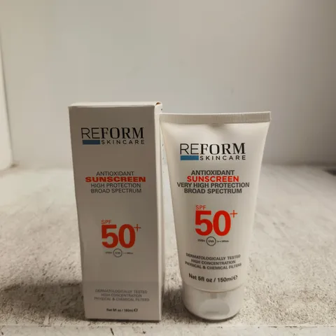 REFORM SKINCARE ANTIOXIDANT SUNSCREEN SPF 50+ 150ML – BOXED