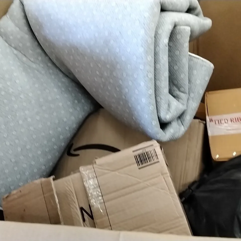 PALLET OF ASSORTED ITEMS INCLUDING FAMILY STATUE, ANDREX TOILET ROLLS, BONSAII PAPER SHREDDER, EASTER EGG, 25PC PAPER BAGS
