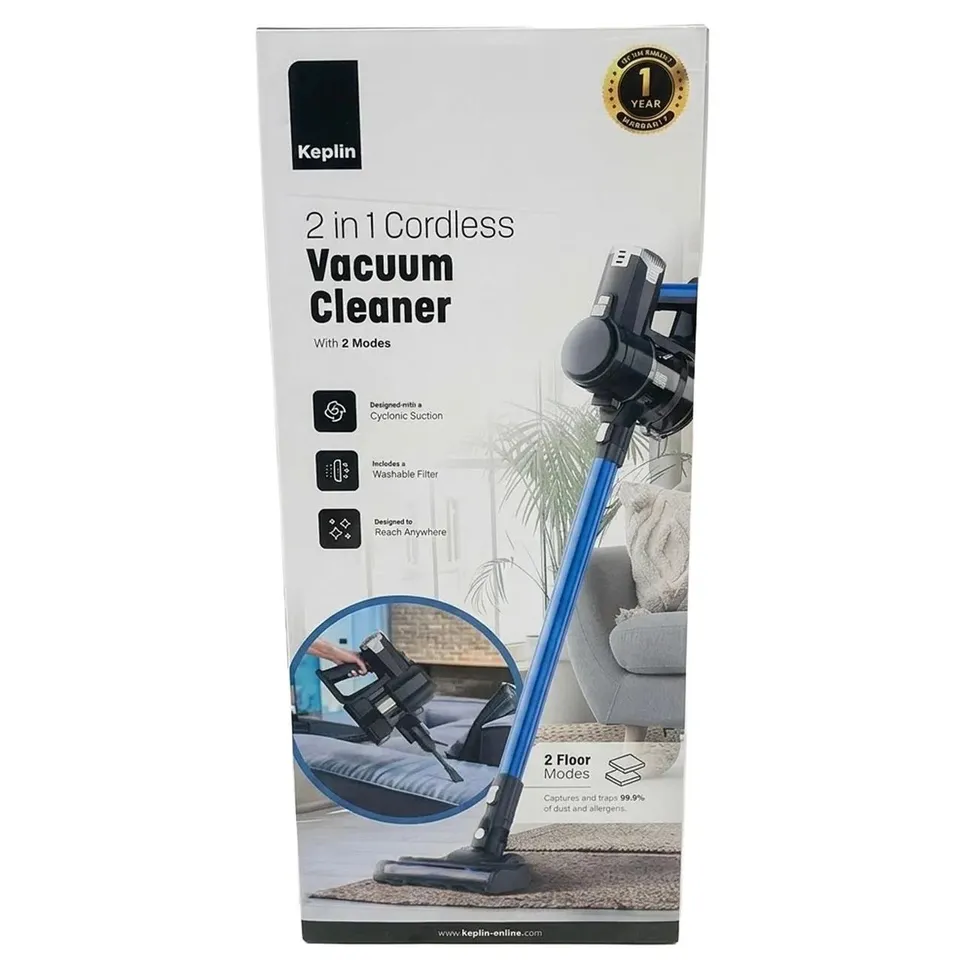 BOXED KEPLIN 2-IN-1 CORDLESS VACUUM CLEANER