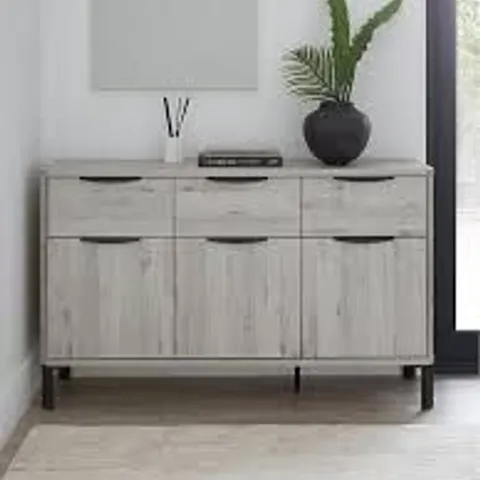 BOXED HARLEM LARGE SIDEBOARD - GREY OAK (1 BOX)