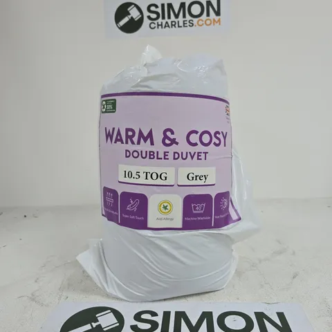 WARM AND COSY DOUBLE DUVET 10.5 TOG GREY