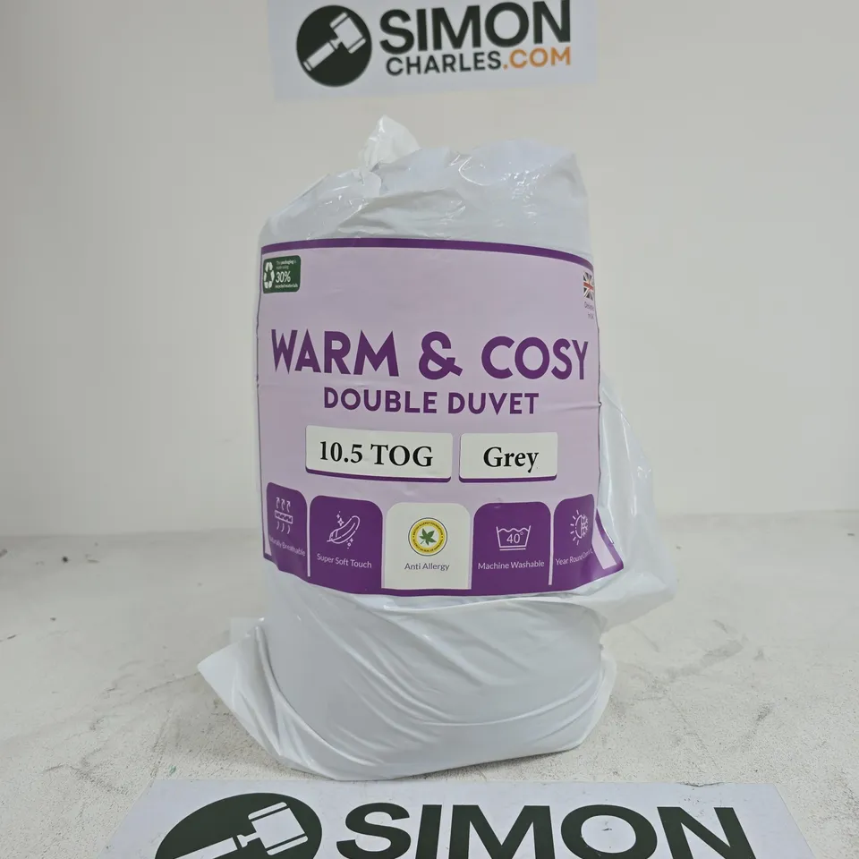 WARM AND COSY DOUBLE DUVET 10.5 TOG GREY