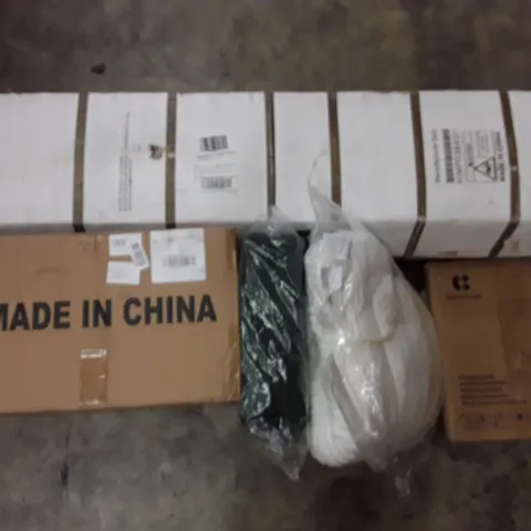 PALLET TO CONTAIN AN ASSORTMENT OF HOUSEHOLD ITEMS TO INCLUDE STORAGE BOXES, CUSHIONS, INDUCTION JOBS AND MATTRESSES