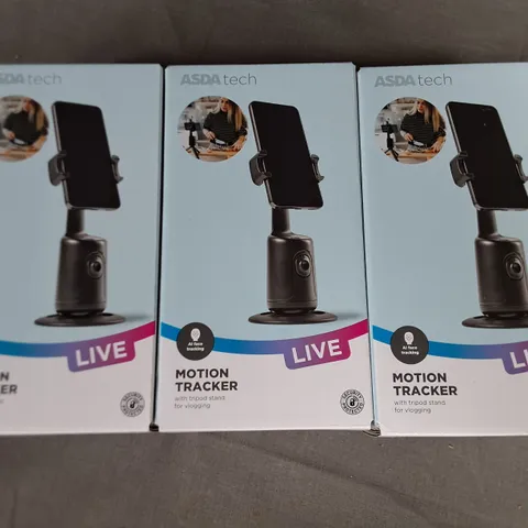 LOT OF 24 3-PACKS OF BRAND NEW MOTION TRACKERS WITH TRIPOD STANDS