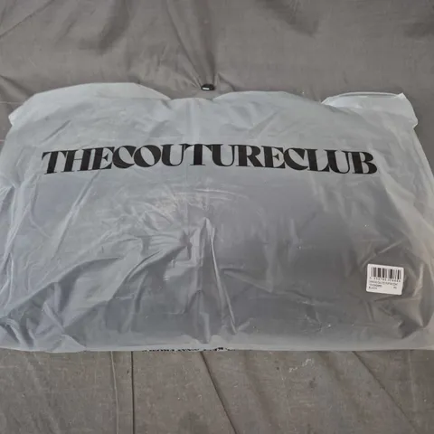 BAGGED THE COUTURE CLUB DIAMOND QUILTED PUFFER COAT IN BLACK - XS