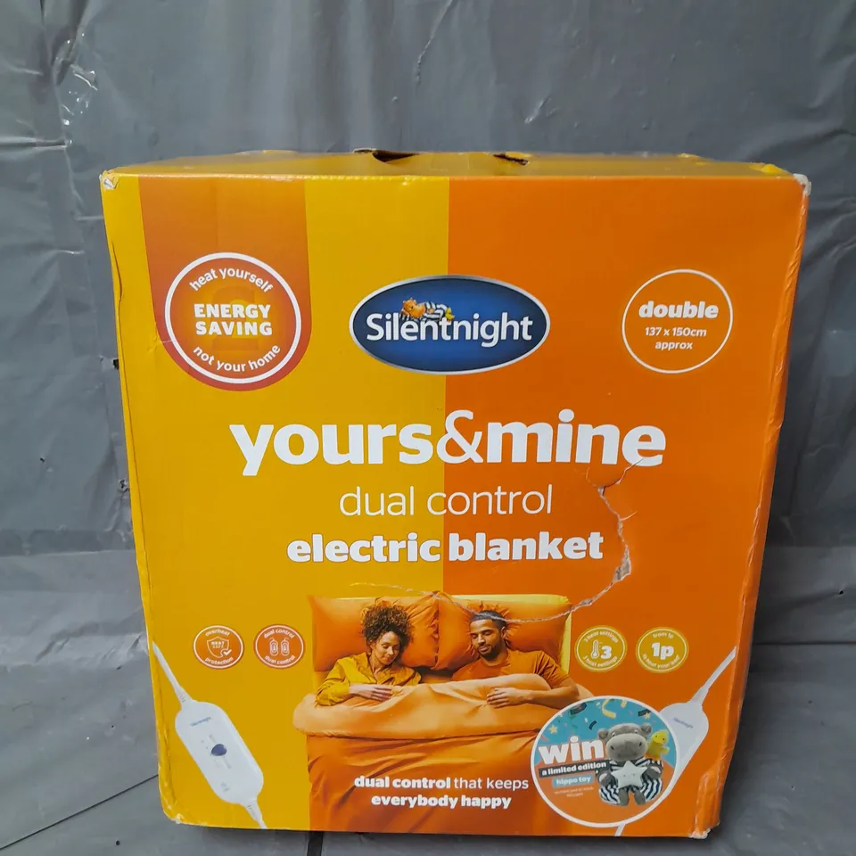 SILENTNIGHT COMFORT CONTROL DUAL CONTROL ELECTRIC BLANKET - DOUBLE