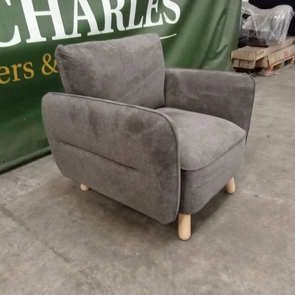 GEORGIA ARMCHAIR - DARK GREY FABRIC
