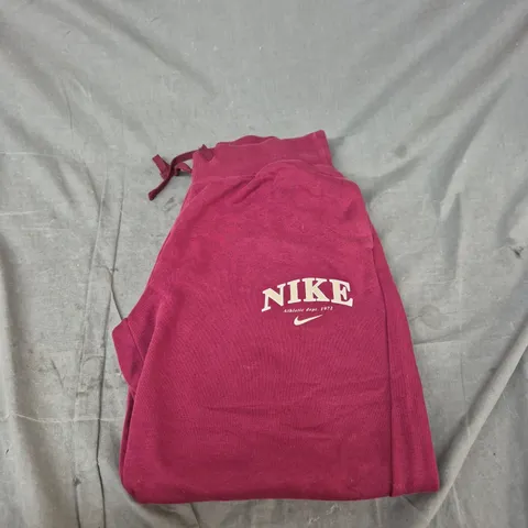 NIKE SWEATPANTS – MAROON WITH WHITE LOGO - SMALL