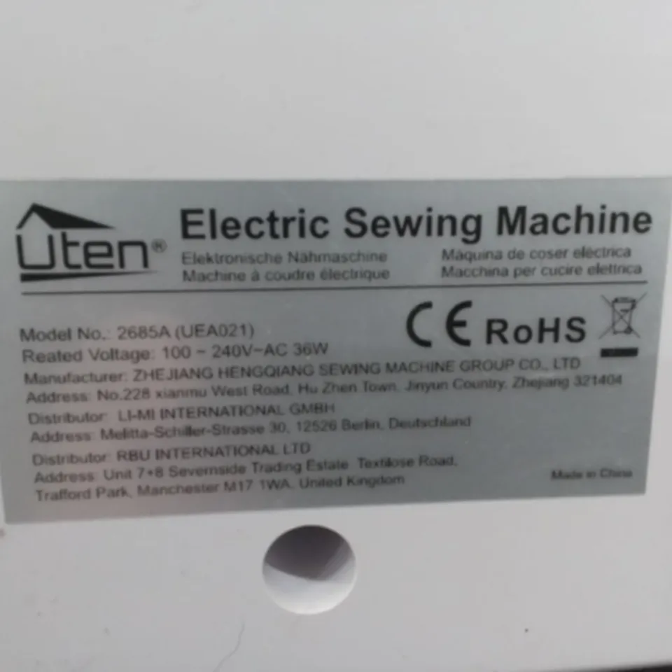 BOXED UTEN ELECTRIC SEWING MACHINE 