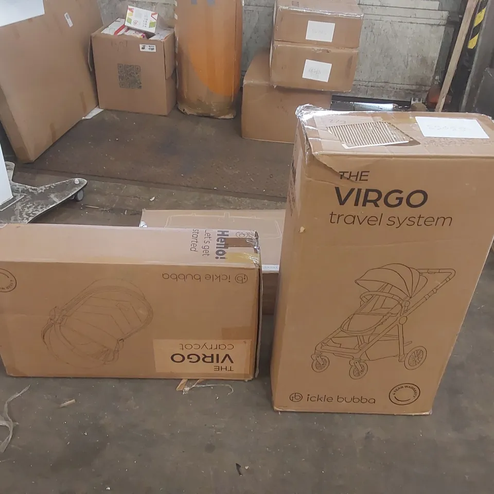 3x BOXES OF ASSORTED DESIGNER PRAM PARTS 