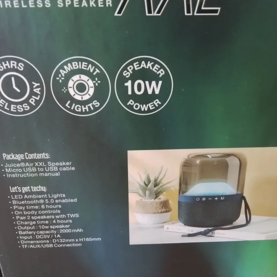 LOT OF 2 BOXED BRAND NEW JUICE XXL WIRELESS SPEAKER