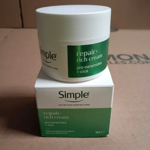SIMPLE REPAIR+ RICH CREAM WITH PRO-CERAMIDES + CICA – 50ML