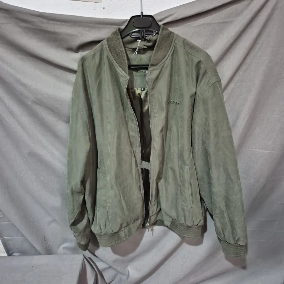 NORDSEN OLIVE GREEN BOMBER JACKET – UK L (L)