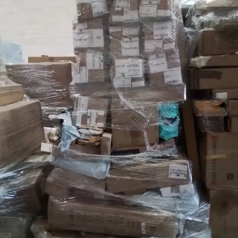 PALLET OF ASSORTED HOUSEHOLD GOODS AND PRODUCTS TO INCLUDE;KNITTING MACHINE,ELECTRIC SAW,KIDS PAINTING GAME