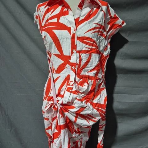 AX PARIS WOMEN'S DRESS – ORANGE PALM PRINT, UK 14
