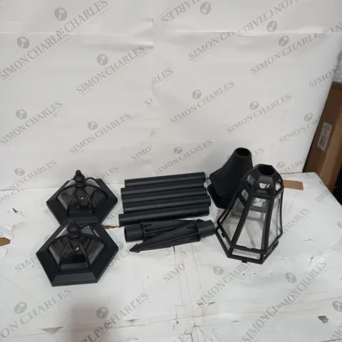 LUXFORM SET OF KENSINGTON SOLAR POWERED LAMP POSTS