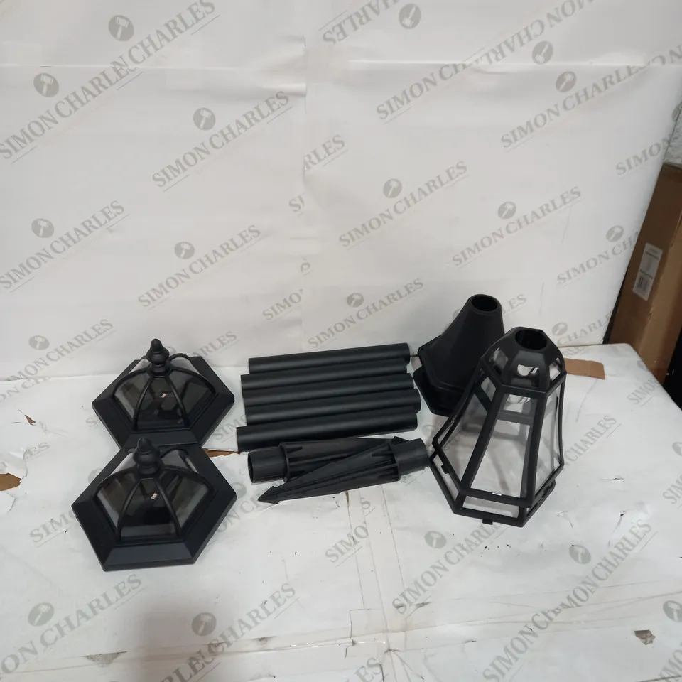 LUXFORM SET OF KENSINGTON SOLAR POWERED LAMP POSTS