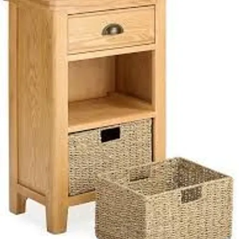 ASHWIN READY ASSEMBLED 1 DRAWER, 2 BASKET SIDEBOARD - COLLECTION ONLY 