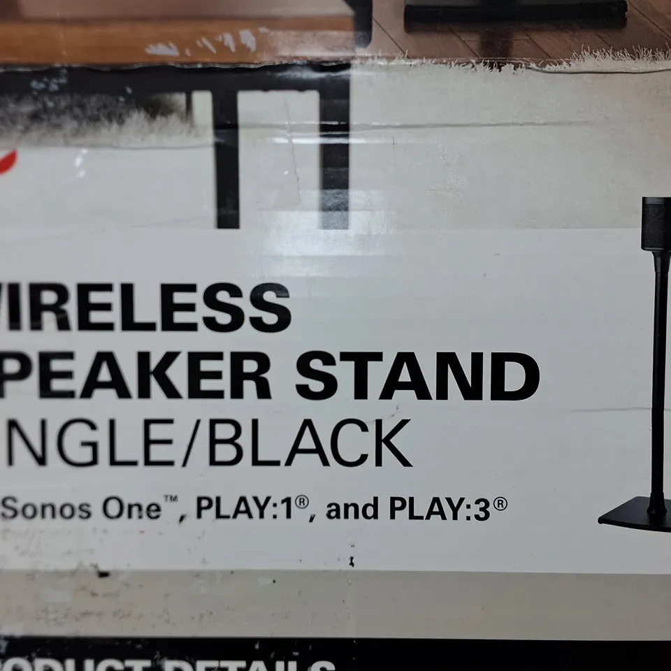 SANUS WIRELESS SPEAKER STAND SINGLE IN BLACK - WSS21-B2