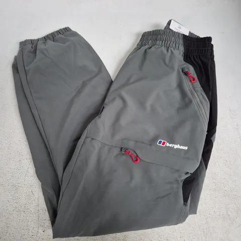 BERGHAUS MEN'S HIKING TROUSERS – UK L, GREY/BLACK