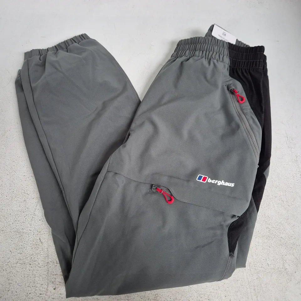 BERGHAUS MEN'S HIKING TROUSERS – UK L, GREY/BLACK