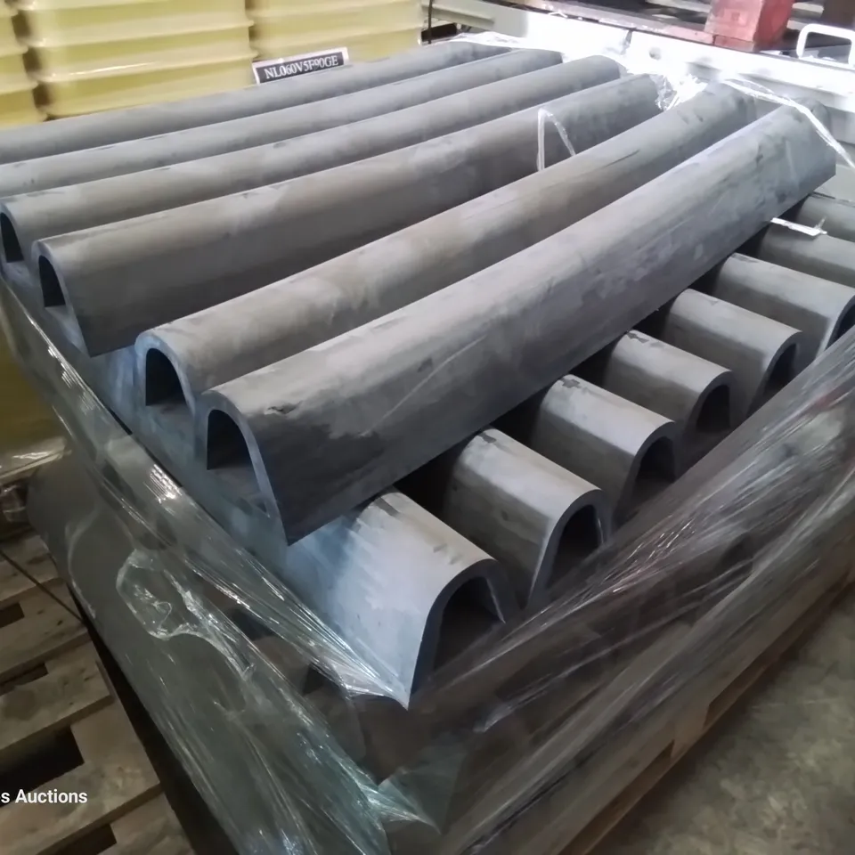 PALLET OF APPROXIMATELY 54 BLACK RUBBER BUMPERS