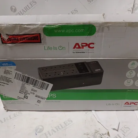 BOXED APC BACK-UPS 650VA 230V UNINTERRUPTIBLE POWER SUPPLY