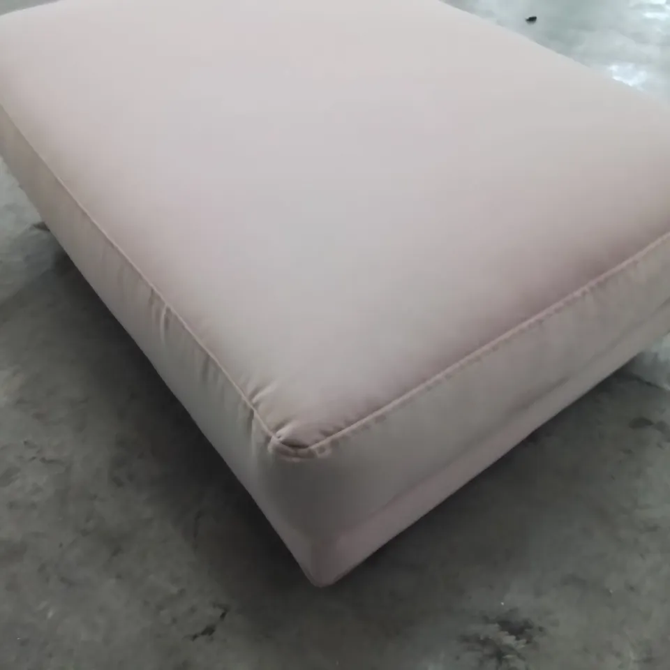 QUALITY BRITISH DESIGNER LOUNGE Co. FOOTSTOOL PINK PLUSH FABRIC 