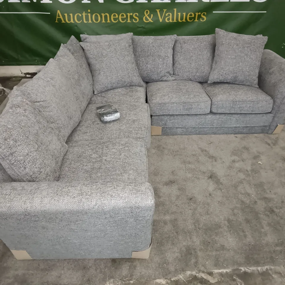 GREY FABRIC CORNER SOFA