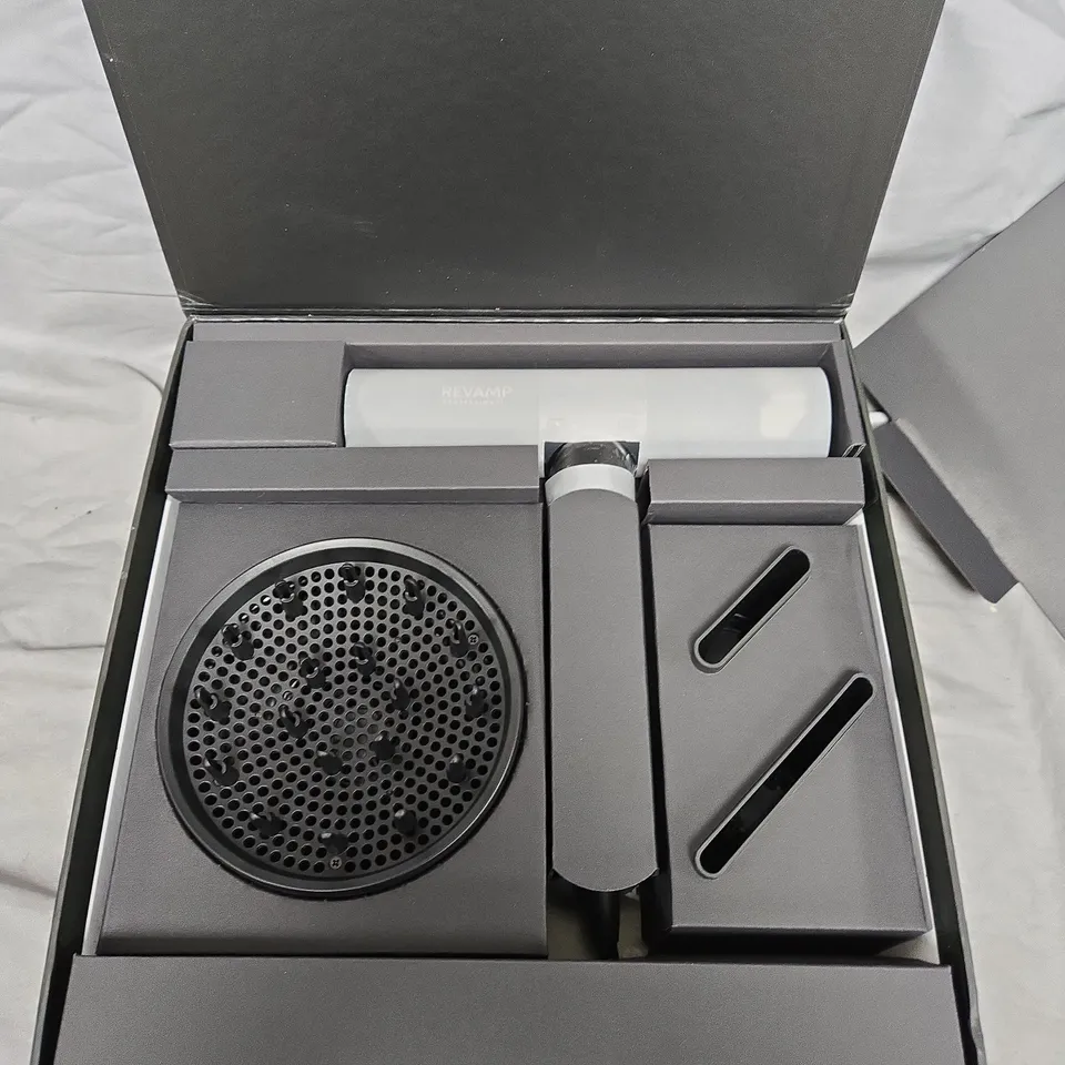 REVAMP PROFESSIONAL ENIGMA REVELATION HAIR DRYER – BOXED WITH 3 MAGNETIC ATTACHMENTS 