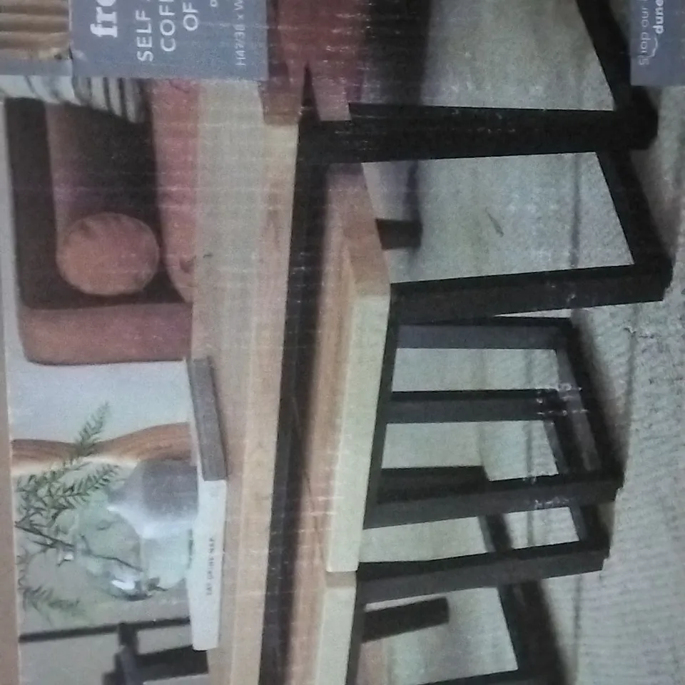 BOXED FREDDIE COFFEE NEST OF TABLES IN OAK EFFECT - H47/38 X W100/41 X D60/41CM