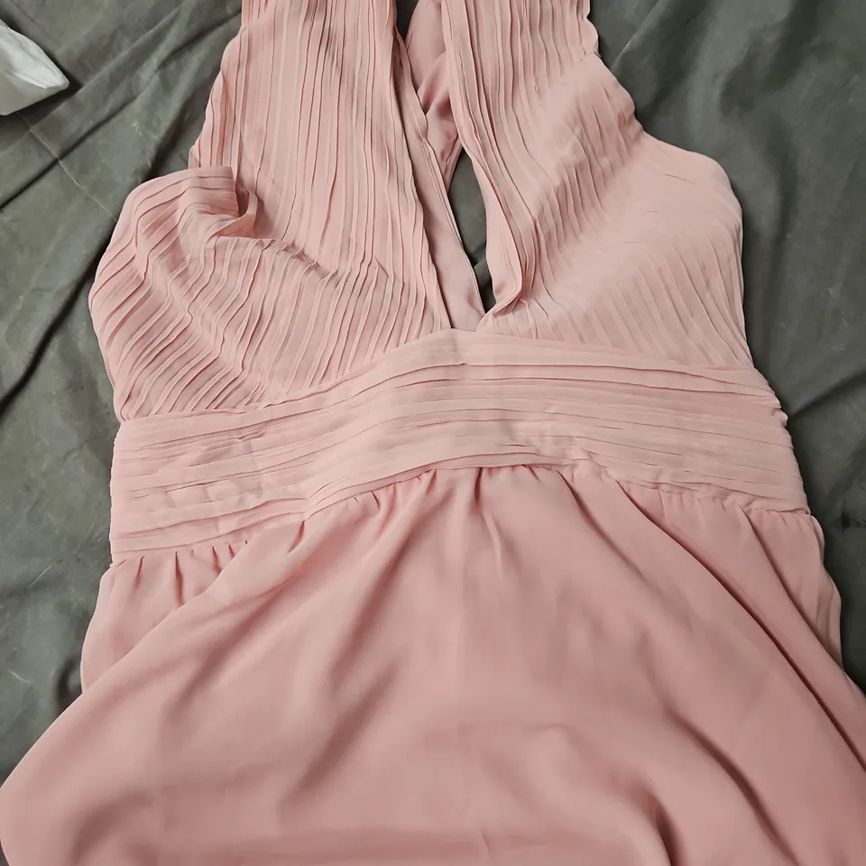 SIX STORIES SLEEVELESS DRESS IN PALE PINK - UK 16