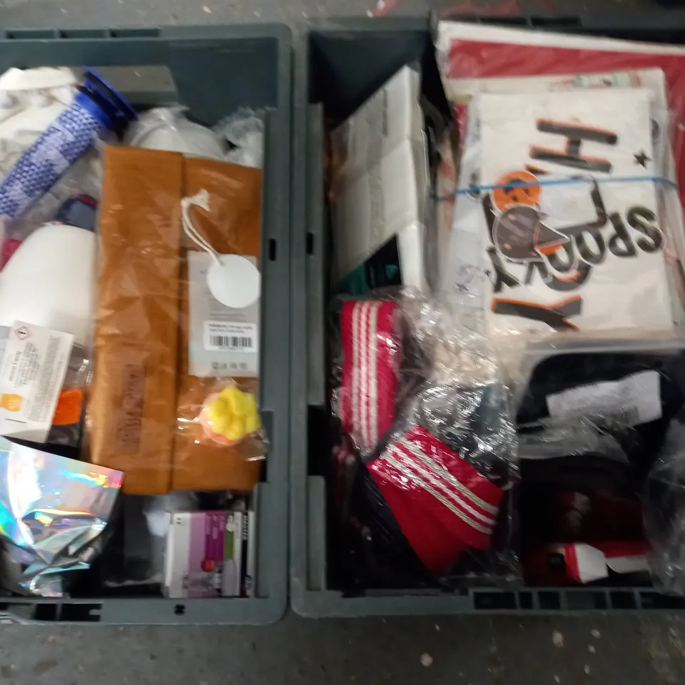 4 CRATES OF ASSORTED HOUSEHOLD ITEMS TO INCLUDE GORILLA WATERPROOF COAT AND SEAL, CARS LEATHER OIL AND PHILLIPS LIGHT BULB - COLLECTION ONLY