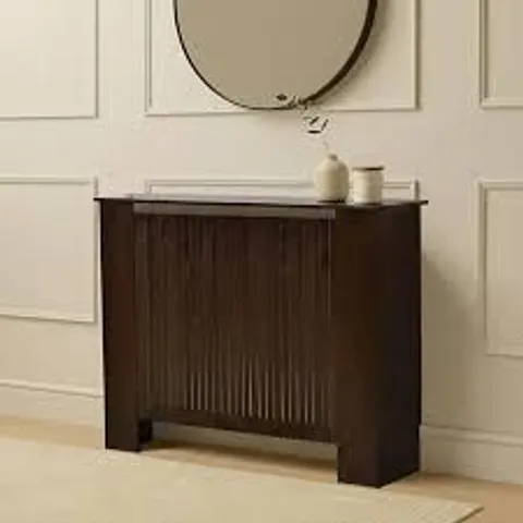 BOXED OHS RIBBED RADIATOR COVER SLATTED ENGINEERED WOOD - DARK BROWN, HF000582 (1 BOX)