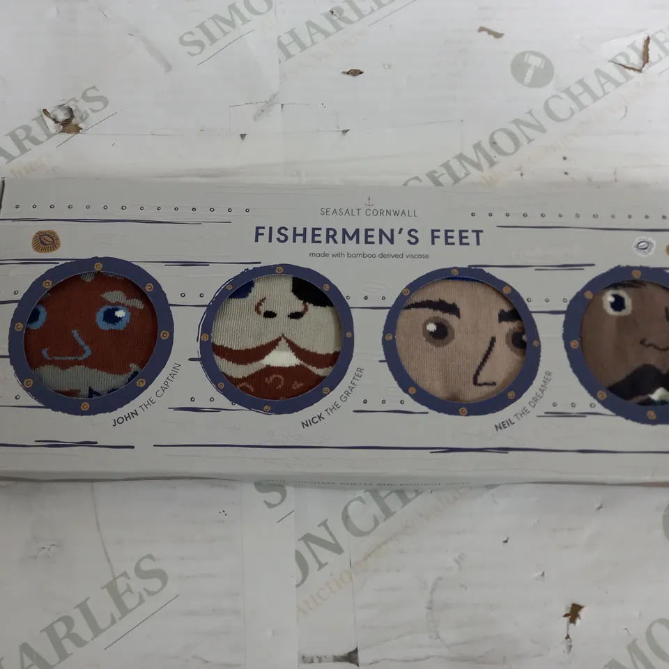 SEA SALT CORNWALL FISHERMENS FEET 4 PAIRS OF SOCKS - 8-12