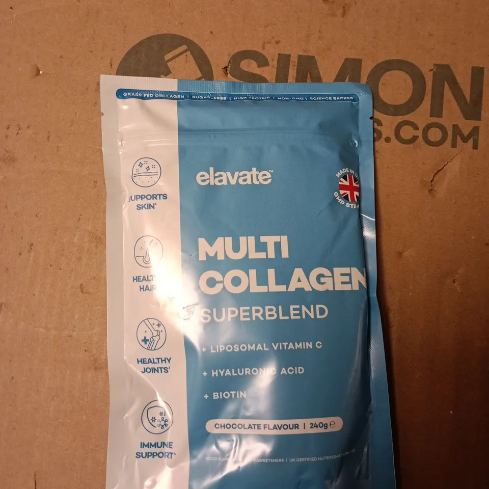 ELAVATE MULTI COLLAGEN SUPERBLEND – CHOCOLATE FLAVOUR, 240G POUCH