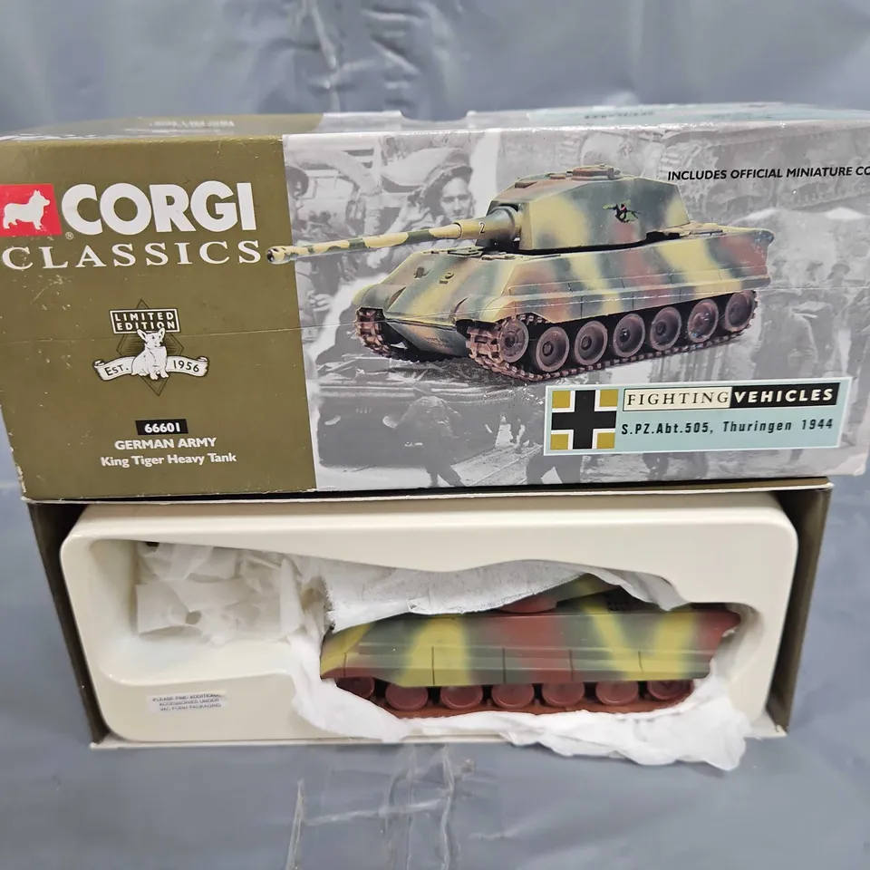 BOXED CORGI CLASSICS LIMITED EDITION GERMANY ARMY KING TIGER HEAVY TANK