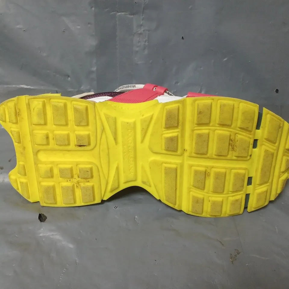 UNBOXED PAIR OF DOLE AND GABBANA SPACE SNEAKERS - UK SIZE UNSPECIFIED