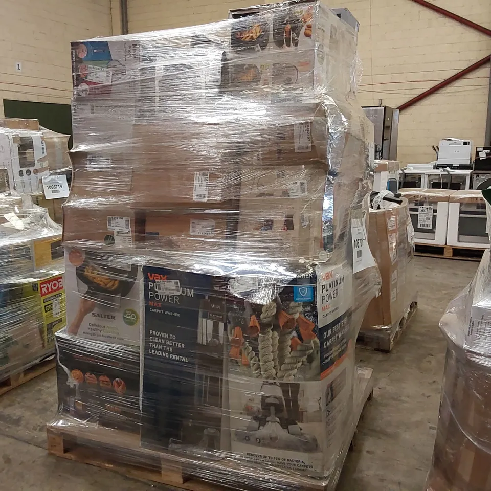 PALLET OF APPROXIMATELY 32 UNPROCESSED RAW RETURN HOUSEHOLD AND ELECTRICAL GOODS TO INCLUDE;