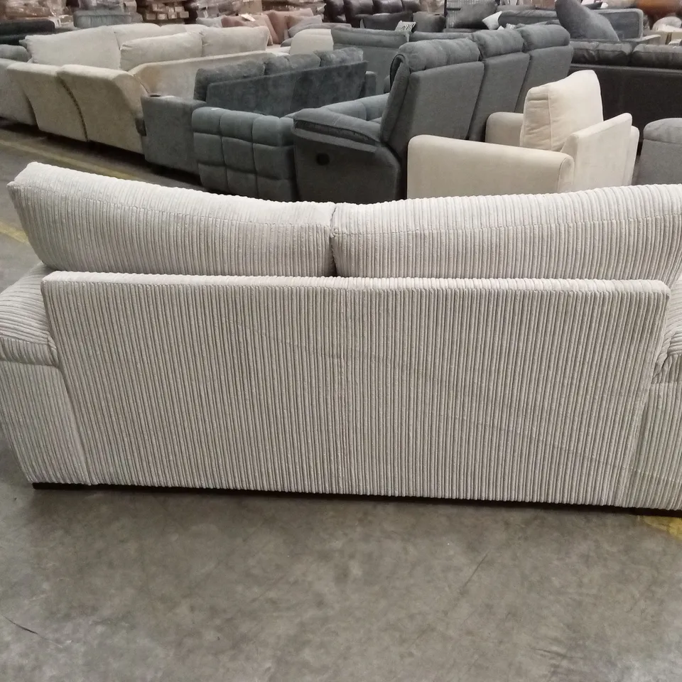 AMALFI STANDARD 3 SEATER BACK FABRIC SOFA - SILVER RRP £579