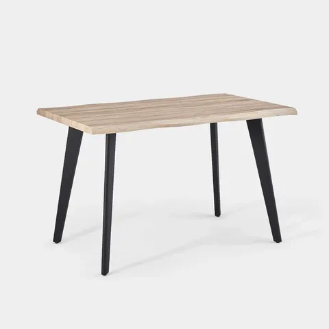 BOXED SEIBOLD LIVE EDGE DINING TABLE - LIGHT WOOD (2 BOXES)